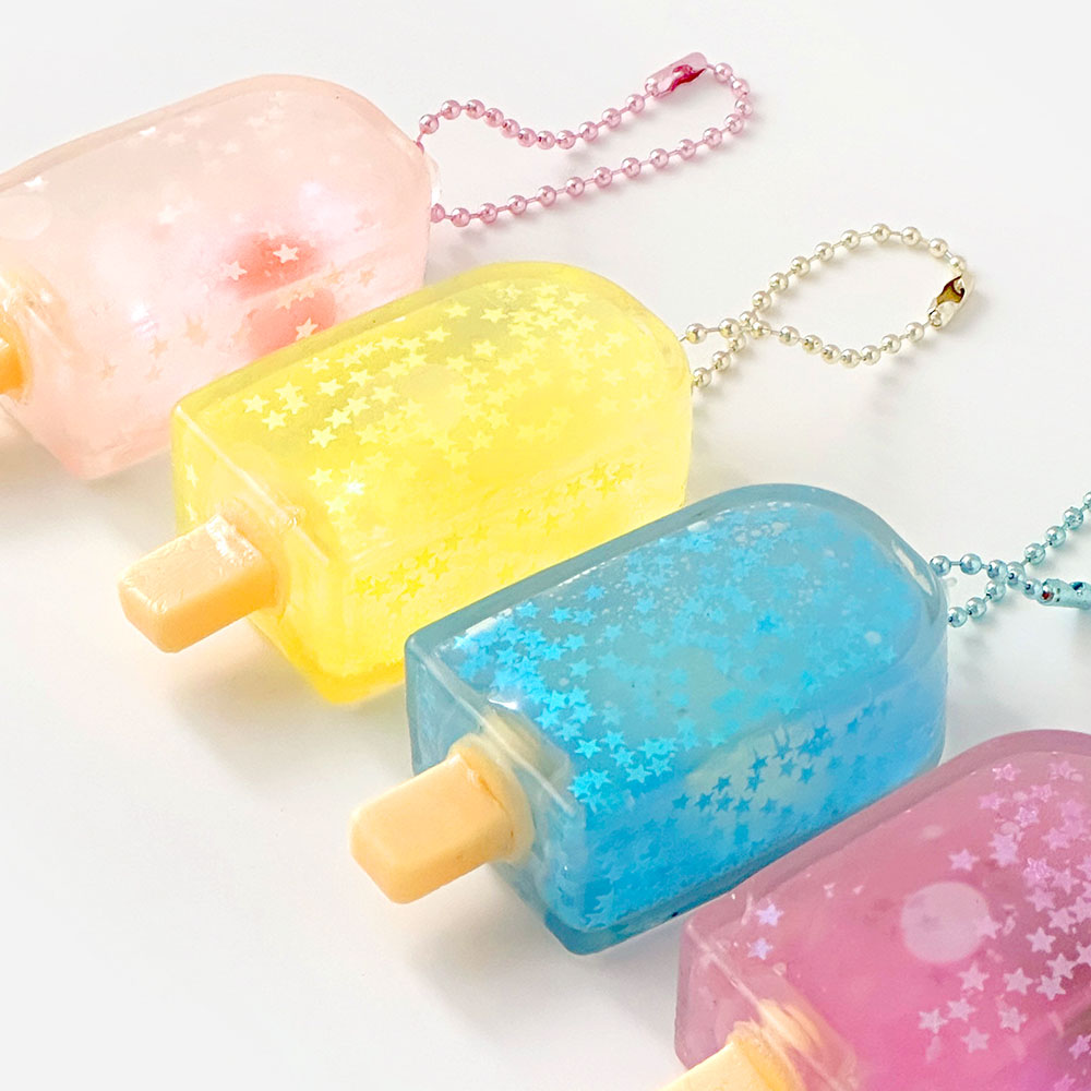 Sparkling Ice Cream Squishy Keychain