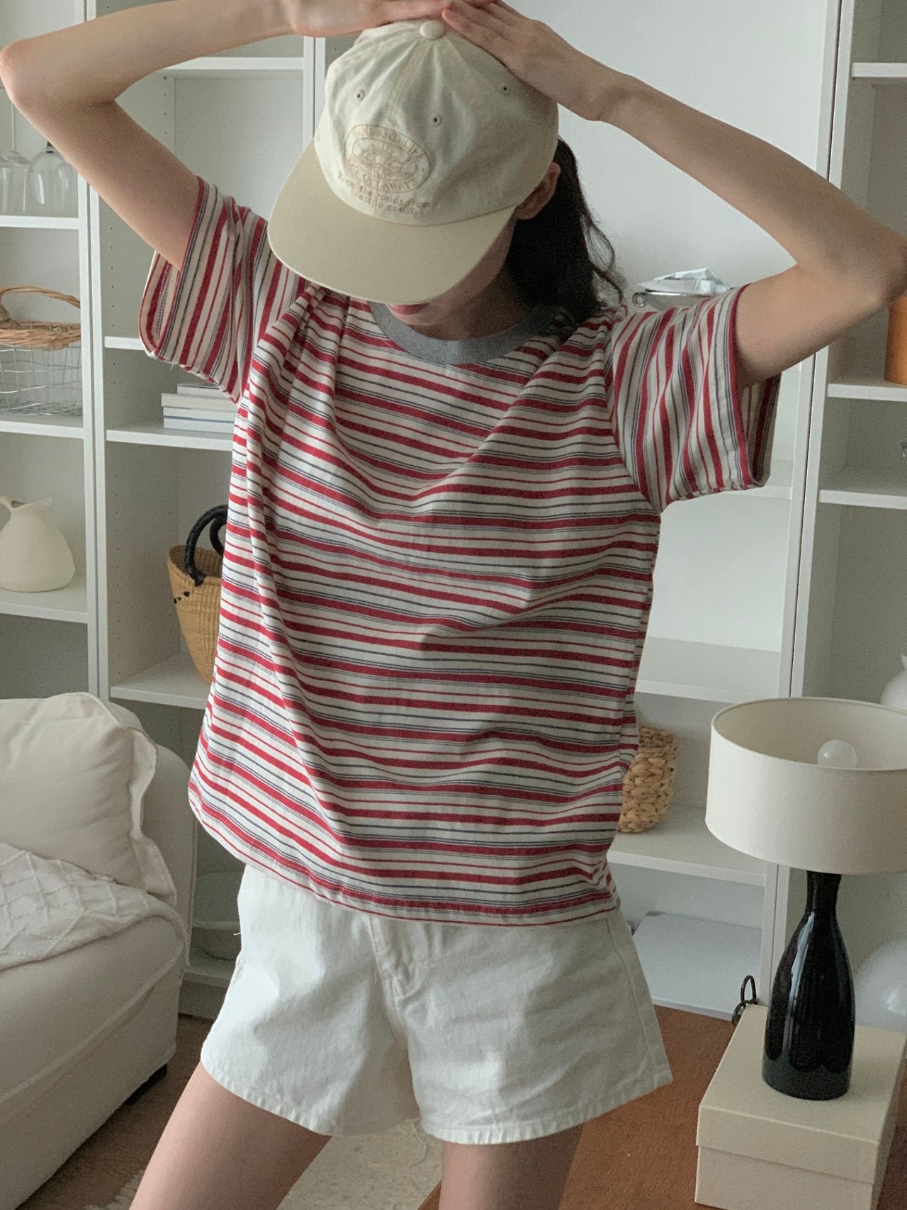 Weekend Breeze Stripe Cotton Tee - Luckyplanetusa