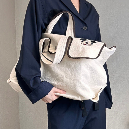 Mickey Big Canvas Tote Bag (Official Disney Licensed) - Luckyplanetusa