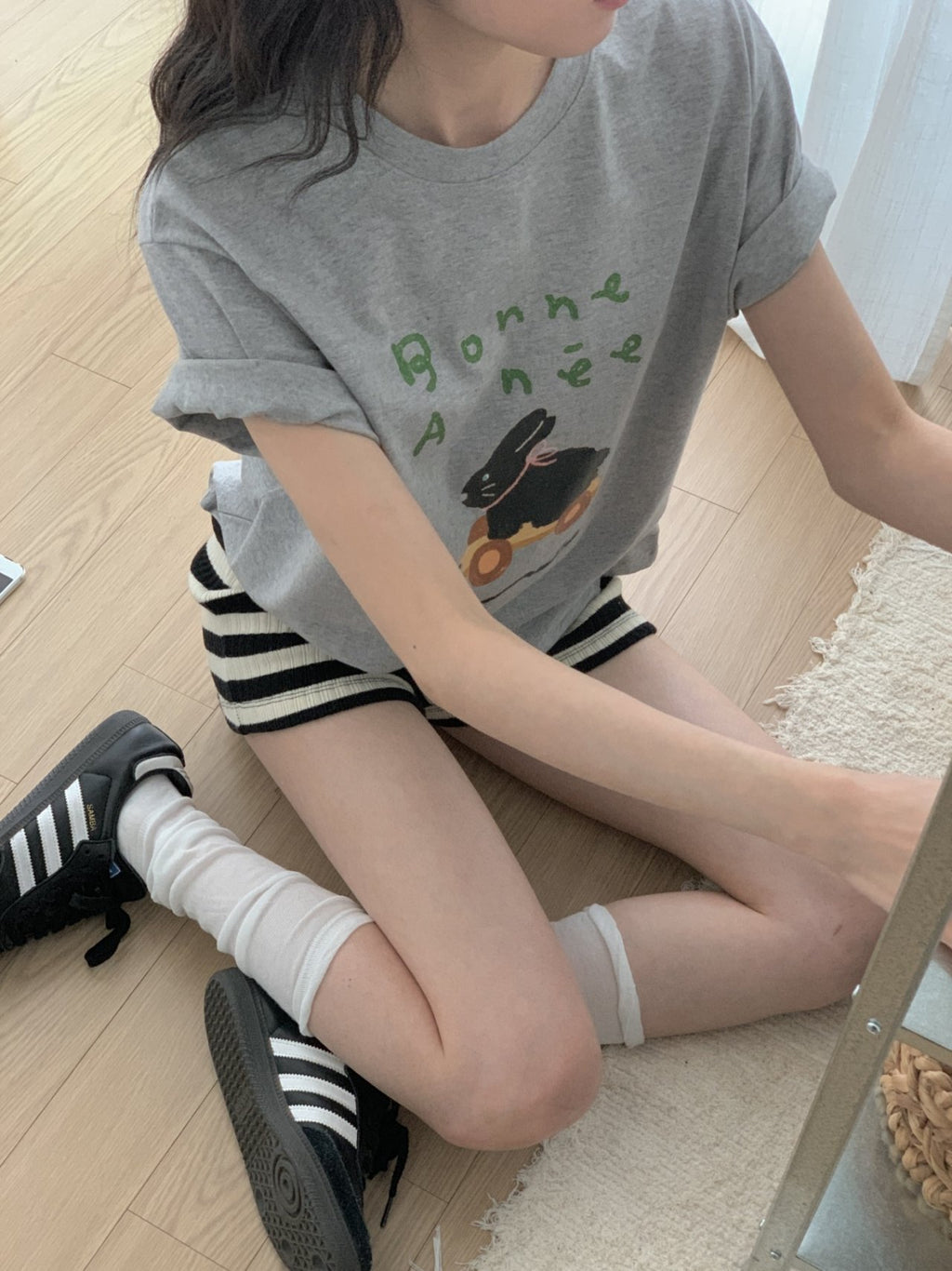 Bonne Bunny Graphic Cotton Tee - Luckyplanetusa