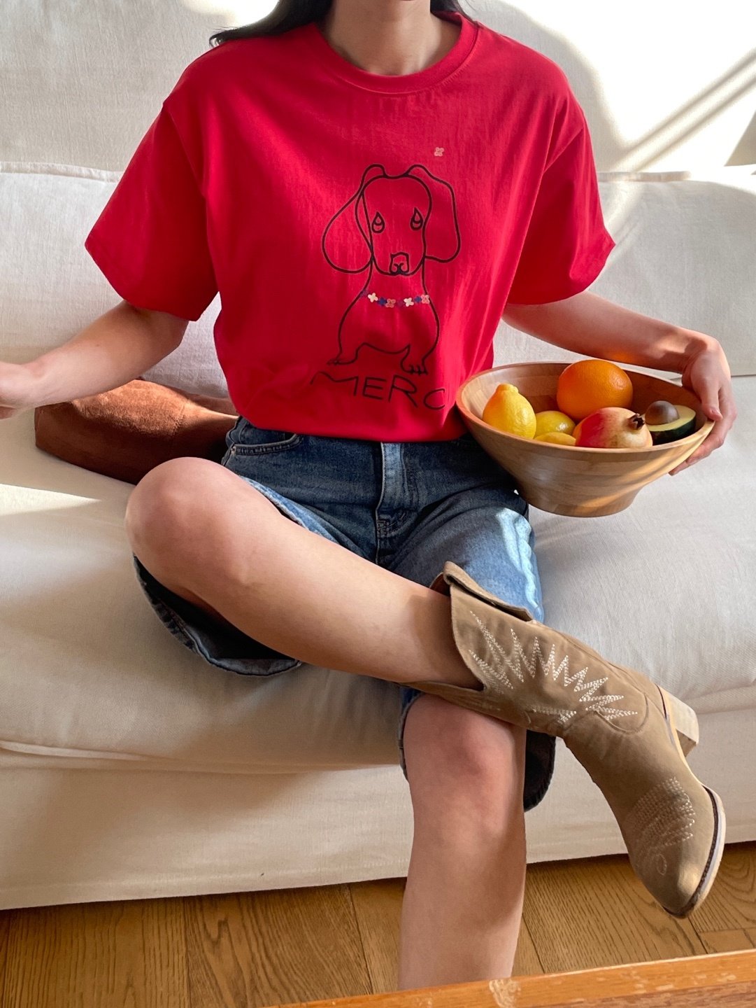 Merci Puppy Graphic Tee - Luckyplanetusa