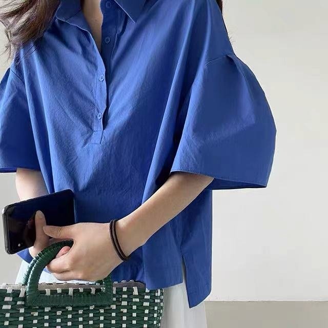 Breeze Volume Sleeve Cotton Shirt - Luckyplanetusa