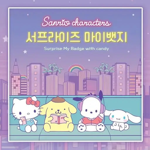 Sanrio Character pins Badge Random Egg Box-24Pcs Limited