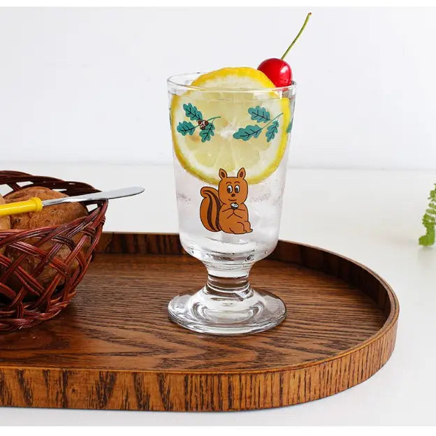 1537  Vintage Glass Cup- S 2Pcs Gift SET Drinkware