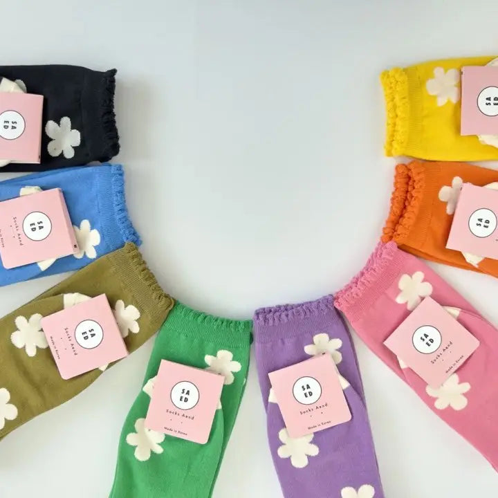 Daisy Mid Calf Cotton Anckle Socks
