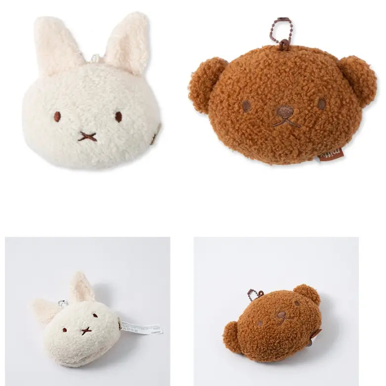 Miffy & Boris Plush Mirror Keychain – Soft Sherpa Edition