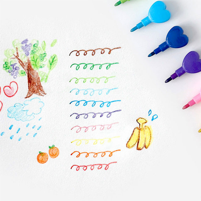 Rainbow Heart Stackable Crayon Pen
