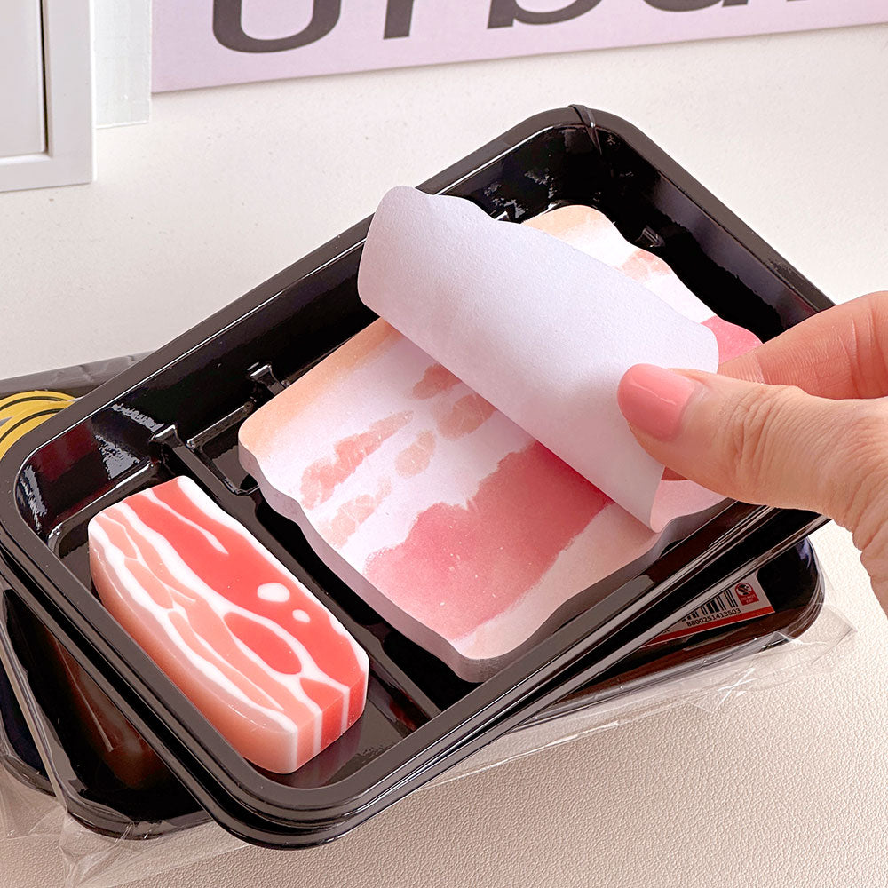 K-BBQ Pork Belly Pack  –Unique Design Memo Pad & Eraser