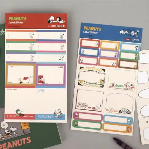 Peanuts Snoopy Label Sticker Set – Message & Gift Name Tags