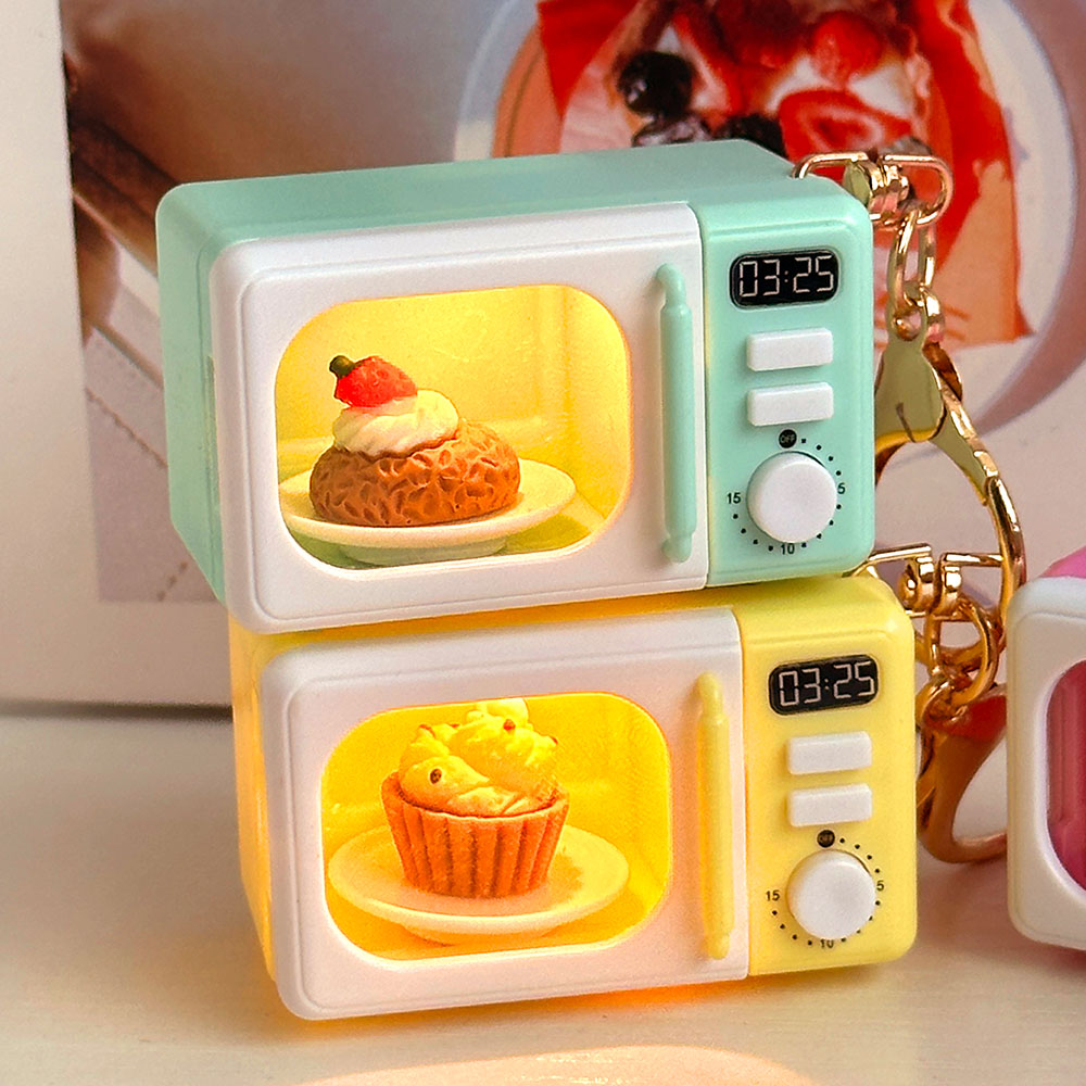 Mini Microwave Keychain Light & Sound Toy
