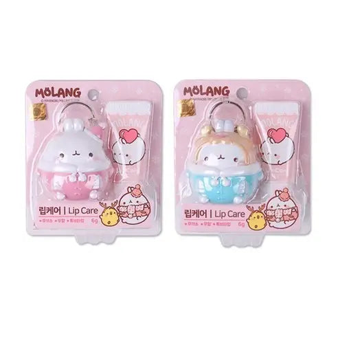 Molang Lip Care Lip Balm Gift Set with Figure Keyring