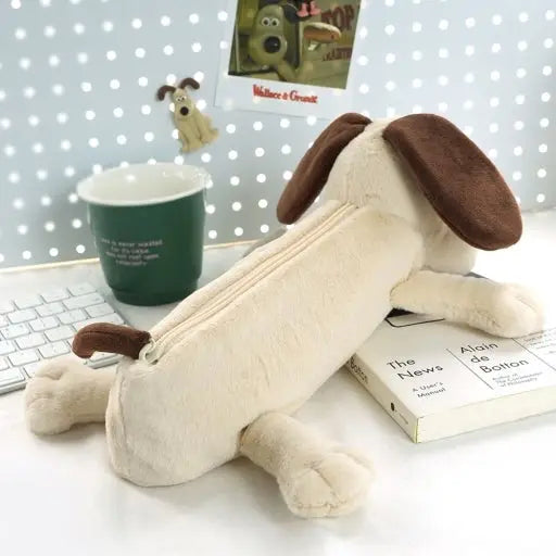 Wallace & Gromit Plush Gromit Dog Pencil Case Pouch - Luckyplanetusa