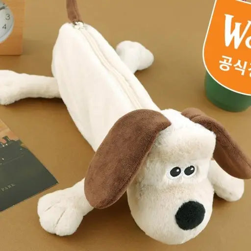 Wallace & Gromit Plush Gromit Dog Pencil Case Pouch - Luckyplanetusa
