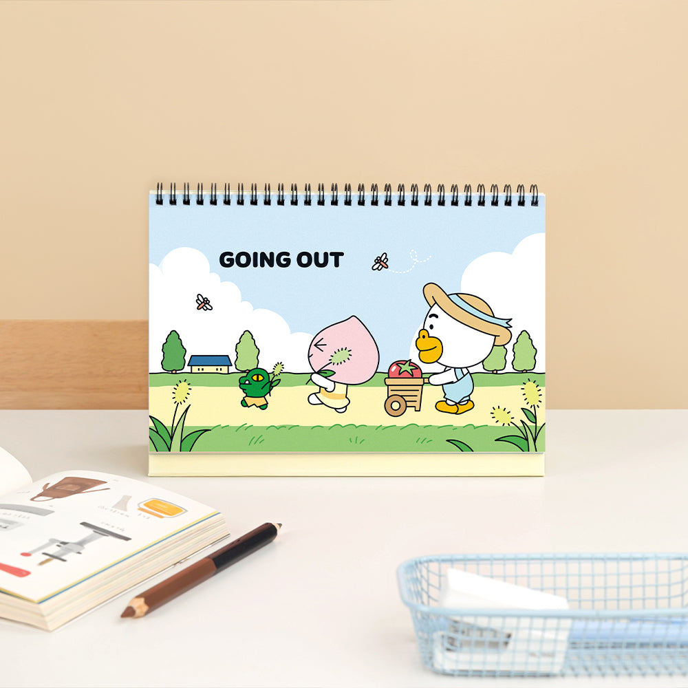Kakao Friends 2026 Basic Desk Calendar — Bright & Fun Everyday Design