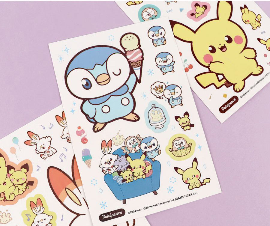 Pokémon Poképeace Cute Sticker Set – 2 Sheets