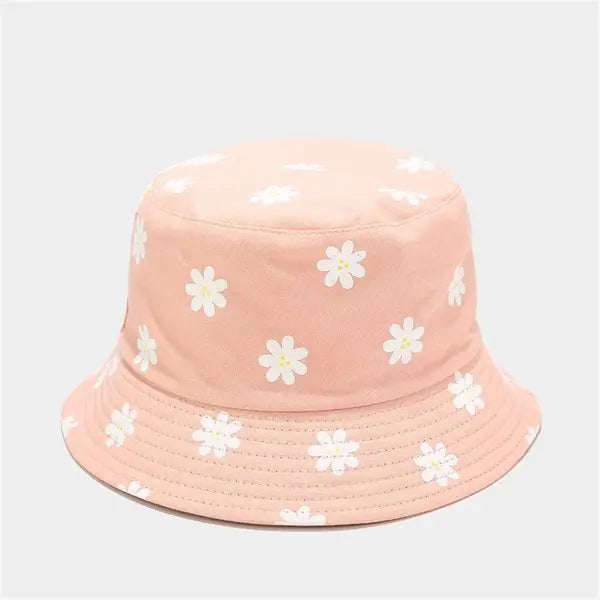 [SALE] Macaron color Daisy cotton Bucket Hat- Riversible wear