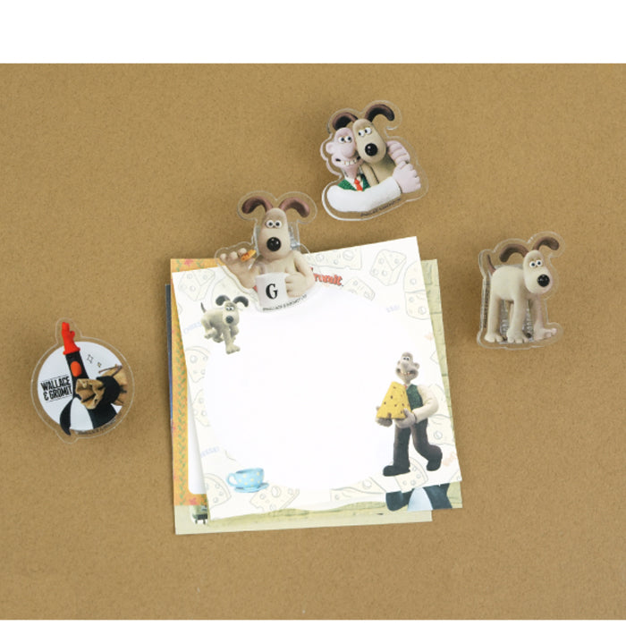 Wallace & Gromit Memo & Clip Set (4 Types)
