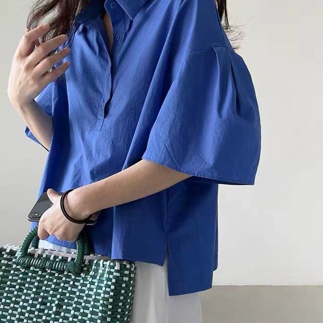 Breeze Volume Sleeve Cotton Shirt - Luckyplanetusa