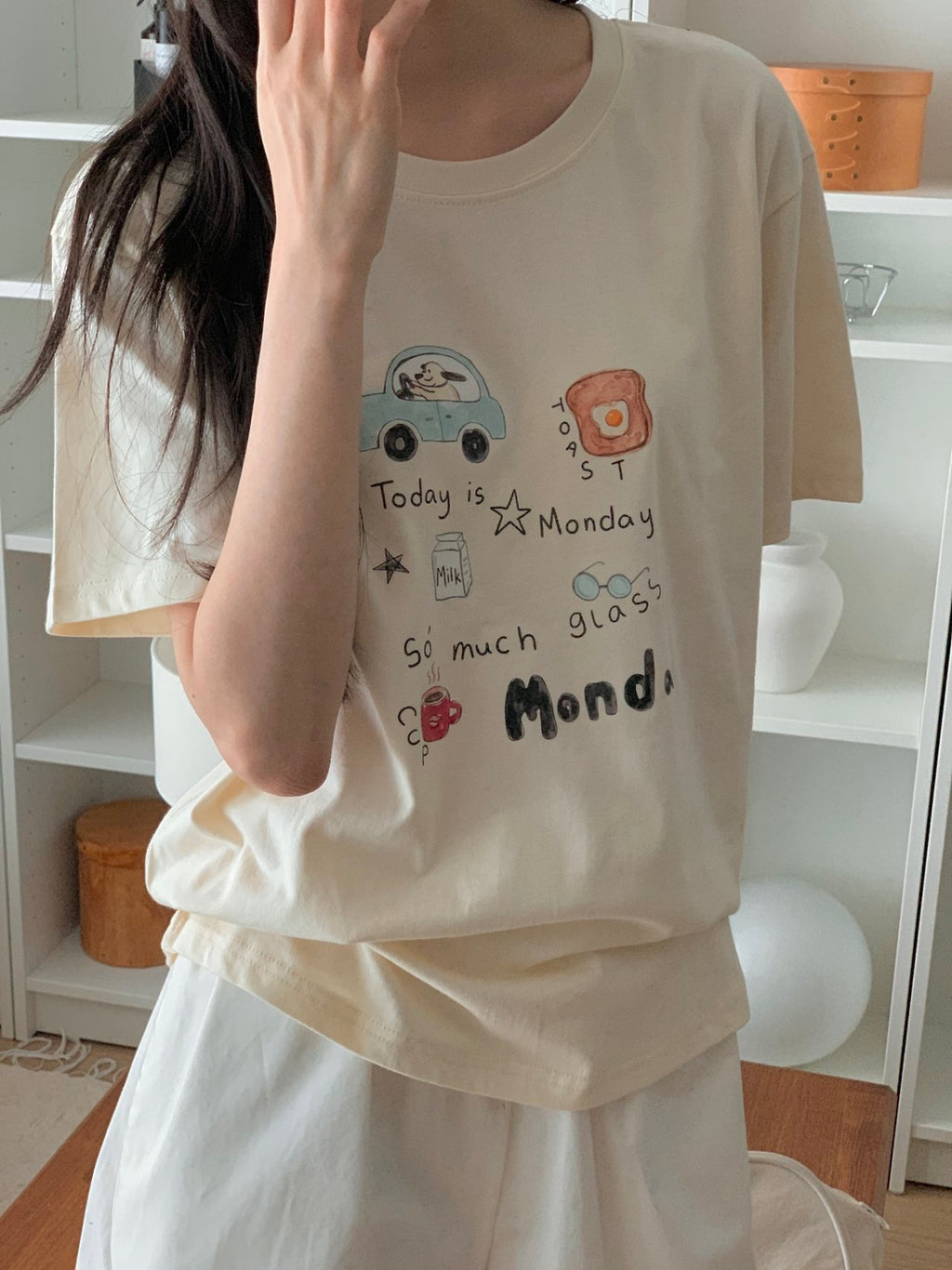 Monday Mood Graphic Cotton Tee - Luckyplanetusa