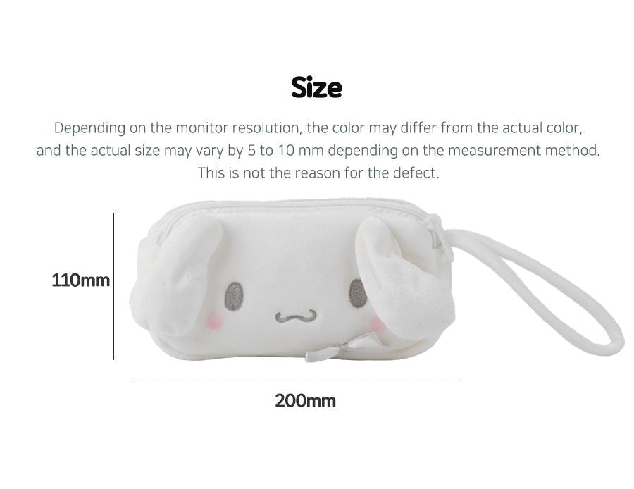 Sanrio Silver Square Plush Pouch – Cinnamoroll / Kuromi / Pompompurin