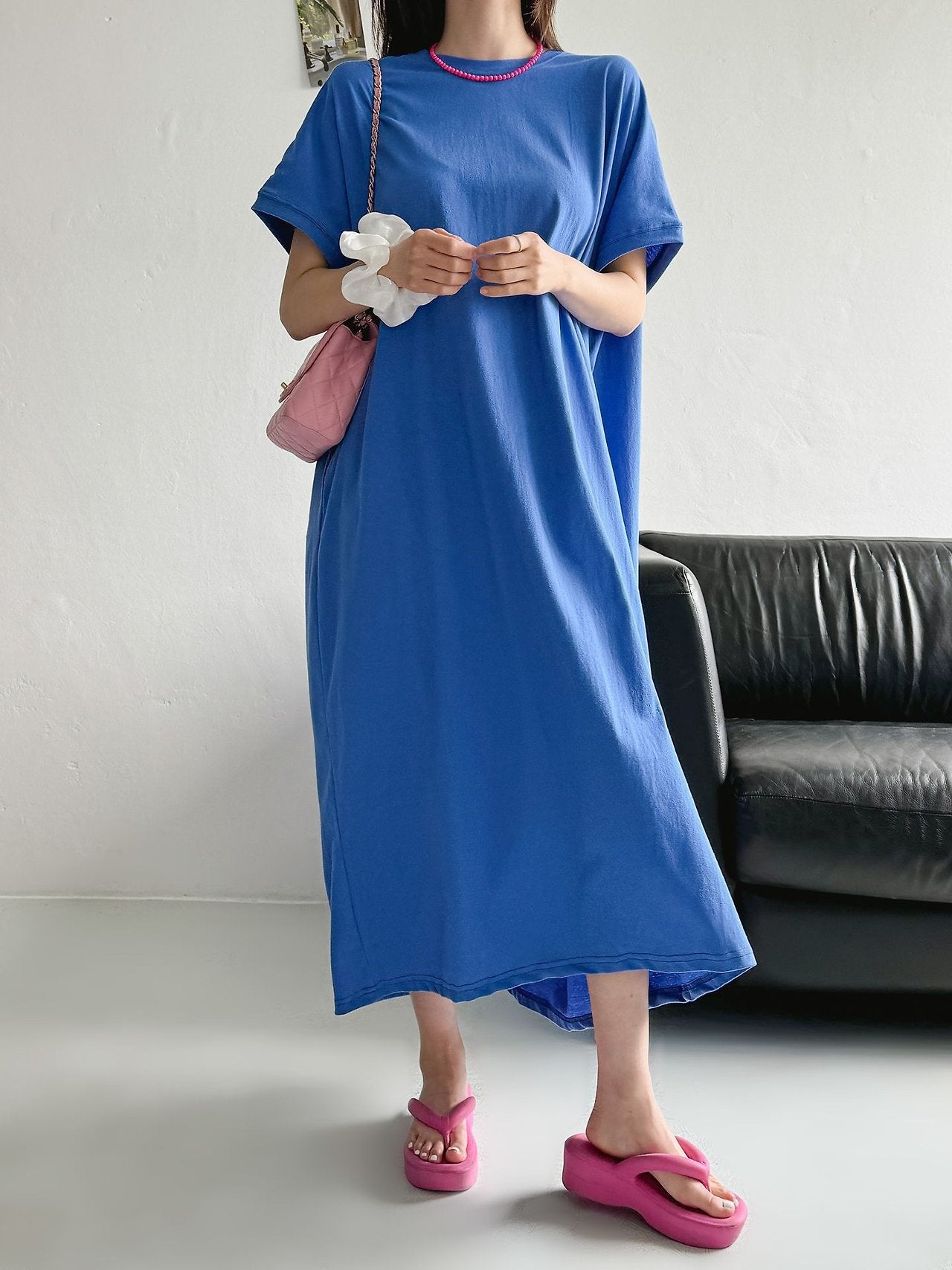 Soft Breeze Oversized Cotton Maxi Dress - Luckyplanetusa