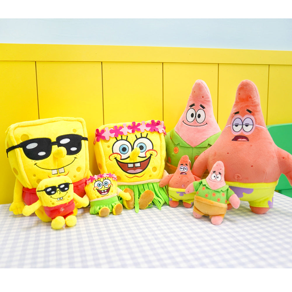 Hawaiian SpongeBob & Patrick Plush Keyring – Tropical Vacation Series