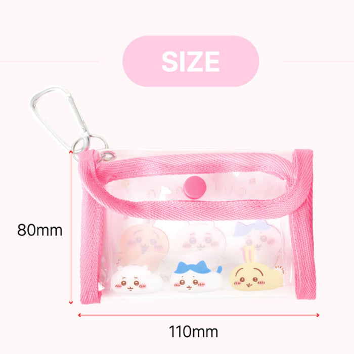 Chiikawa Official Licensed Clear Mini Pouch with Carabiner – 3 Colors