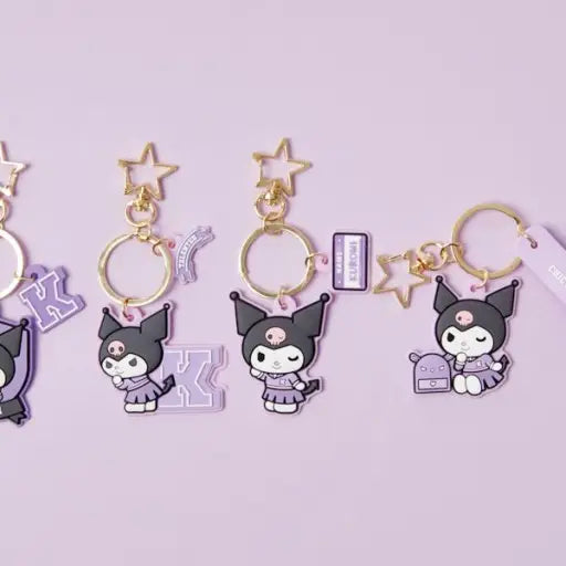 Sanrio Varsity School look style keyring Random Zipper Charm