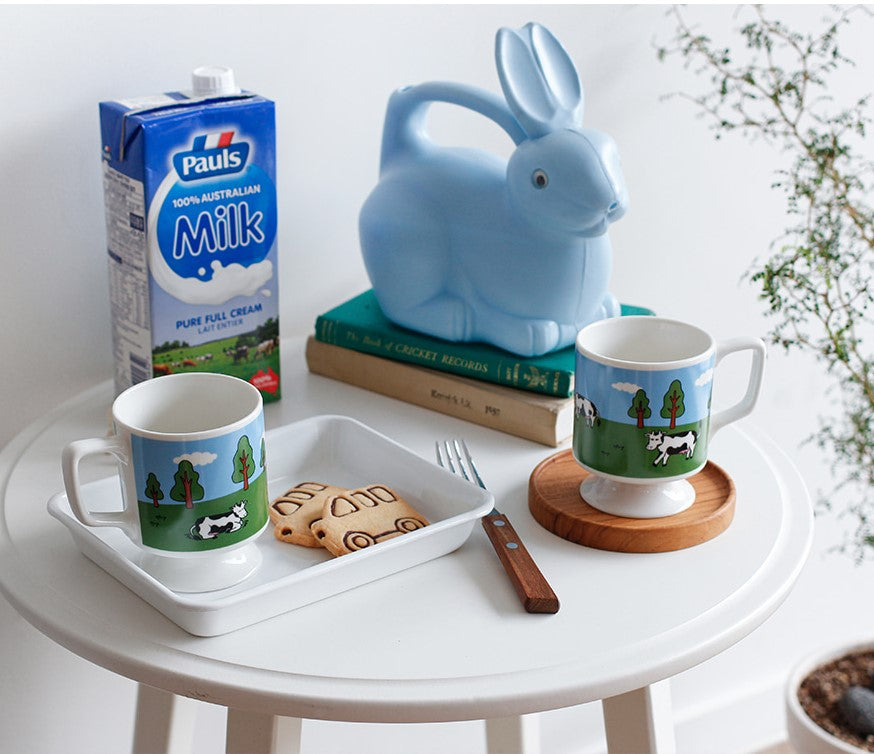 Home CAFE style Vintage Mugs Cup-Home Deco/Heel Mug Cup-Cow