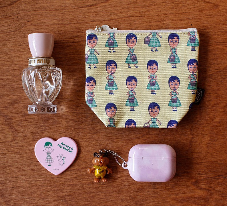 Canvas Adorable Pattern Stand Pouch/ Makeup Pouches Purse