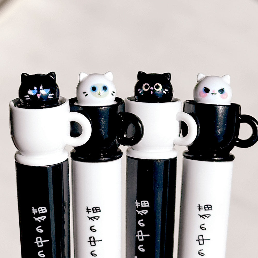 Spinning Cat in the Tea Cup Gel Pen – 0.5mm (20PCS BOX) - Luckyplanetusa