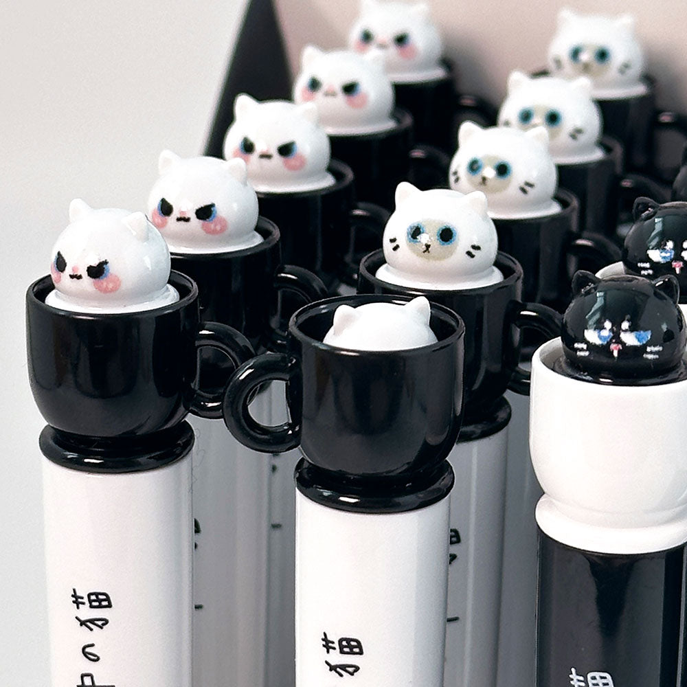 Spinning Cat in the Tea Cup Gel Pen – 0.5mm (20PCS BOX) - Luckyplanetusa