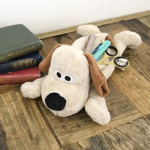 Wallace & Gromit Plush Gromit Dog Pencil Case Pouch - Luckyplanetusa