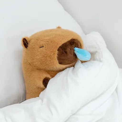 Funny Capybara Plush – With Movable Snot or Carrot