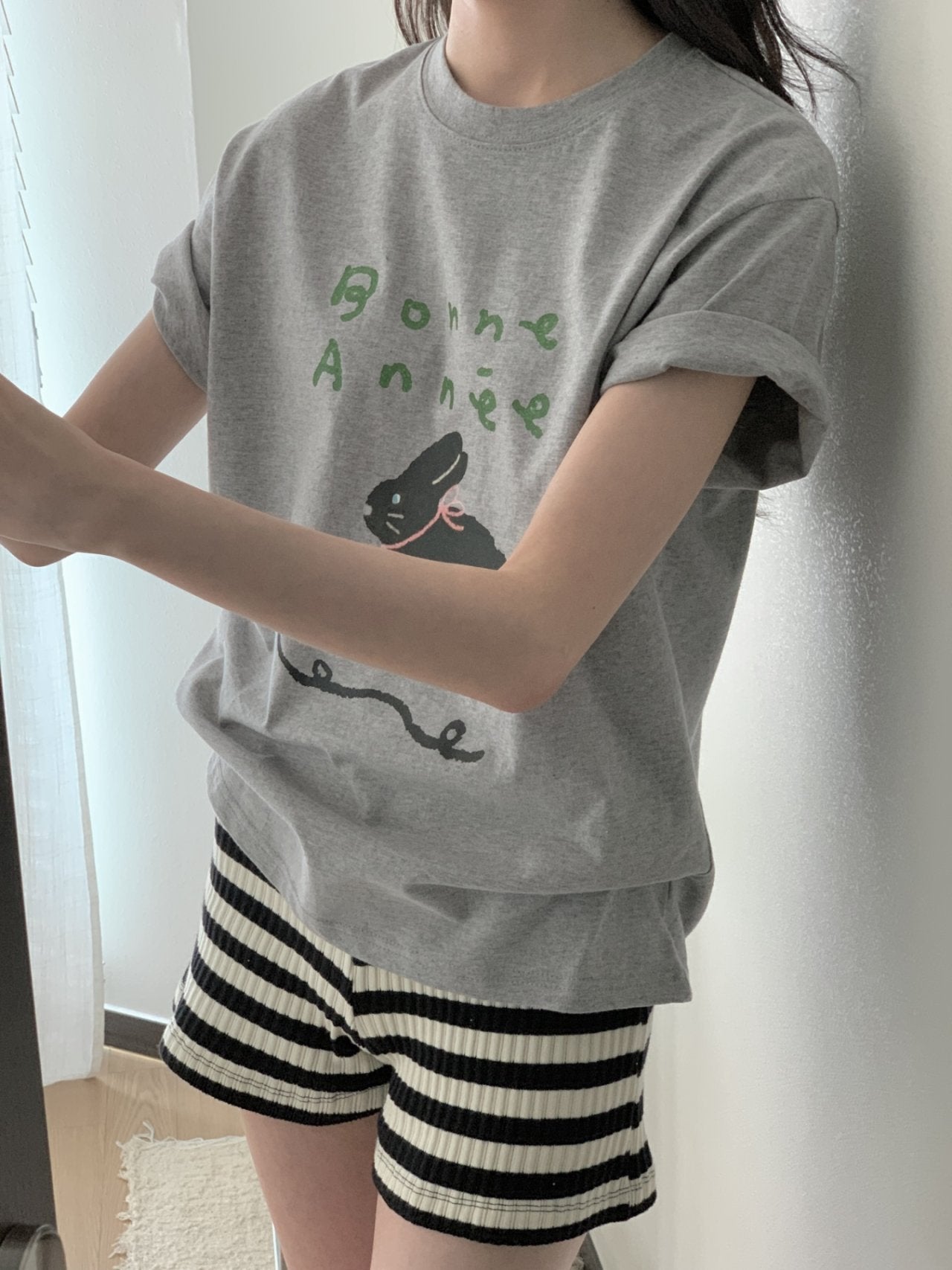 Bonne Bunny Graphic Cotton Tee - Luckyplanetusa