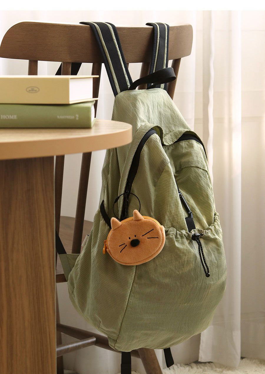 Doodle Keyring Pouch – AirPods & Galaxy Buds Case (Rabbit, Bear, Cheese Cat, White Cat)