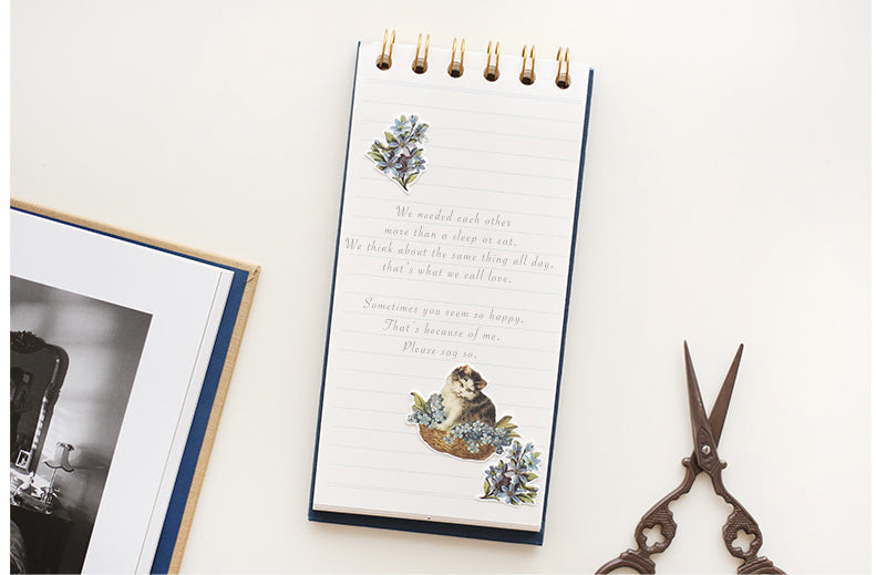 Vintage Cat Cutting Sticker Set 5 Styles