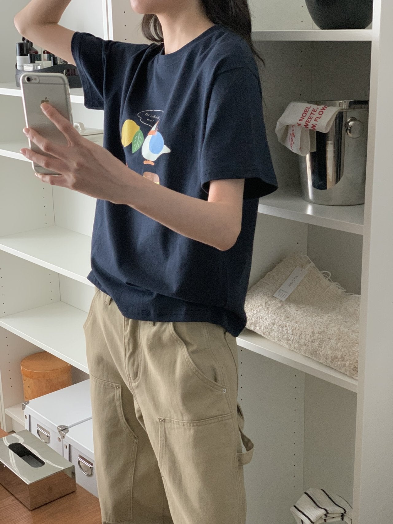 Morning Bird Graphic Cotton Tee - Luckyplanetusa