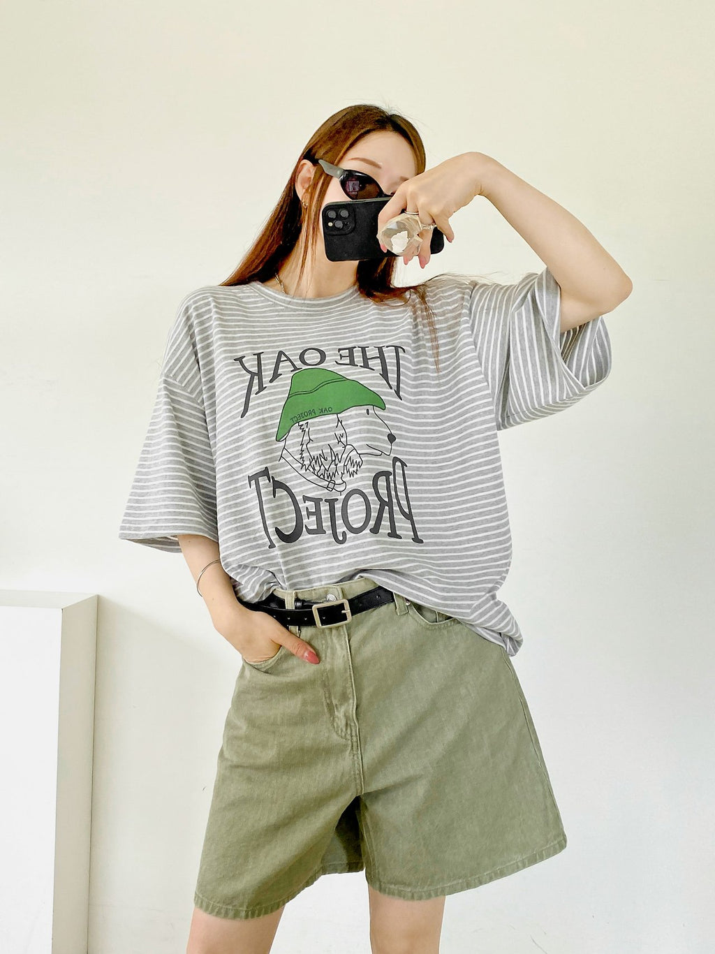 Oak Project Stripe Oversized Tee - Luckyplanetusa