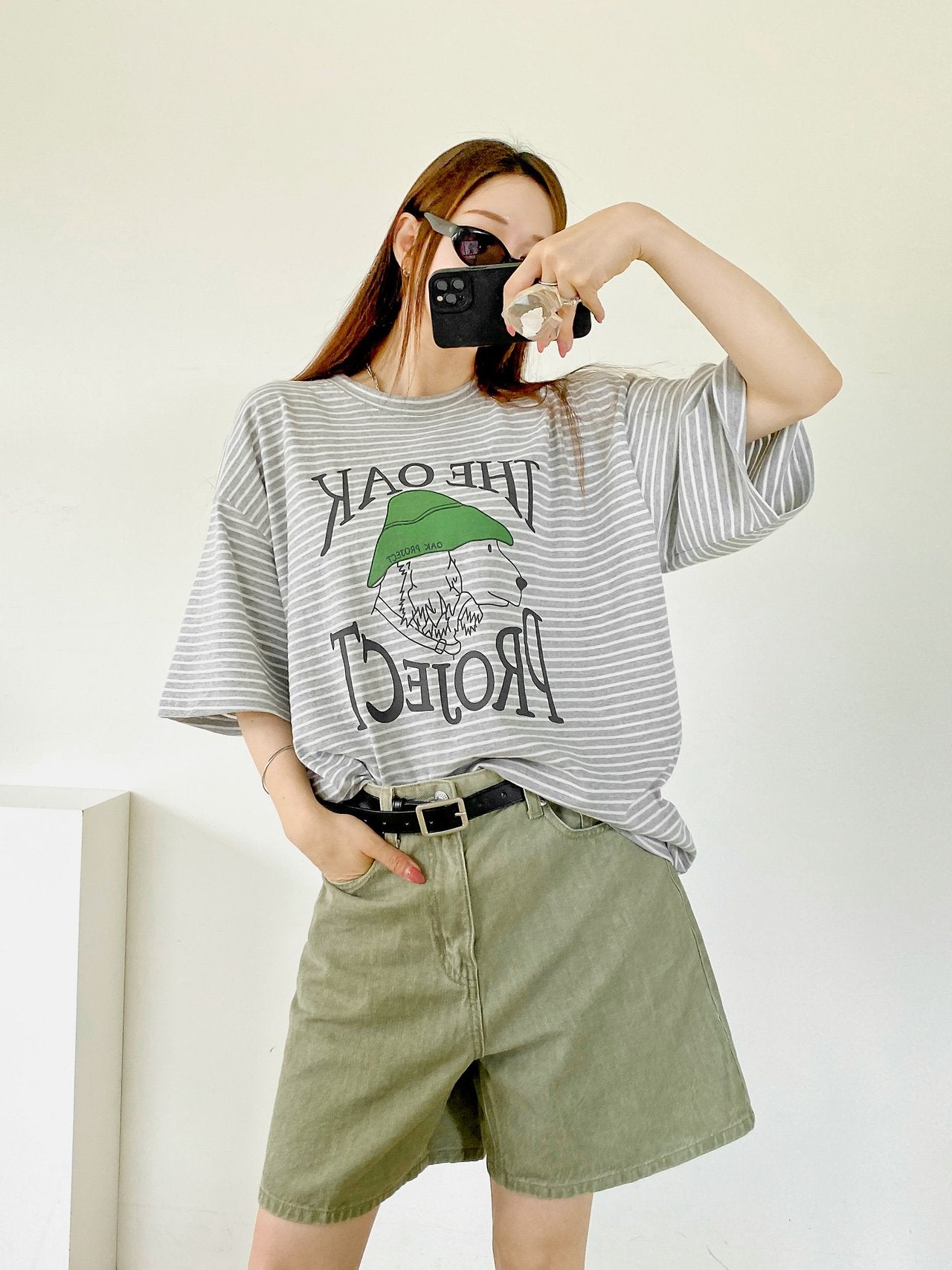 Oak Project Stripe Oversized Tee - Luckyplanetusa