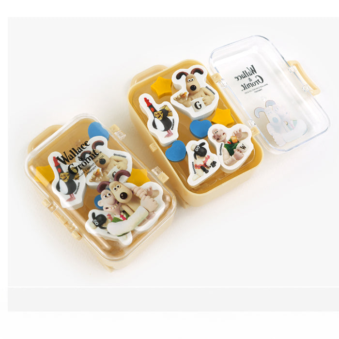 Wallace & Gromit Mini Luggage Eraser Set
