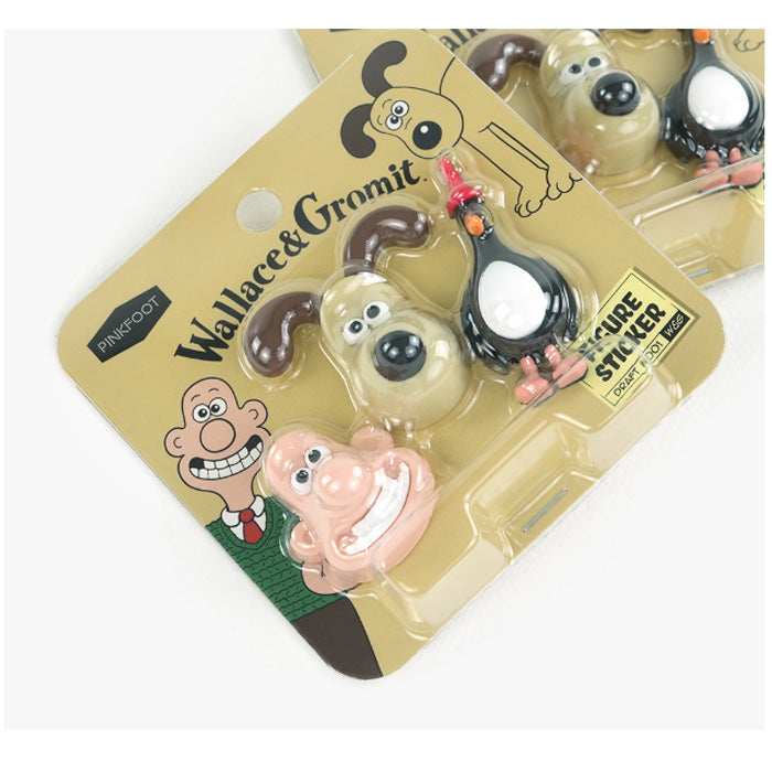Wallace & Gromit 3D Figure Sticker Set – Desk & Gadget Decor