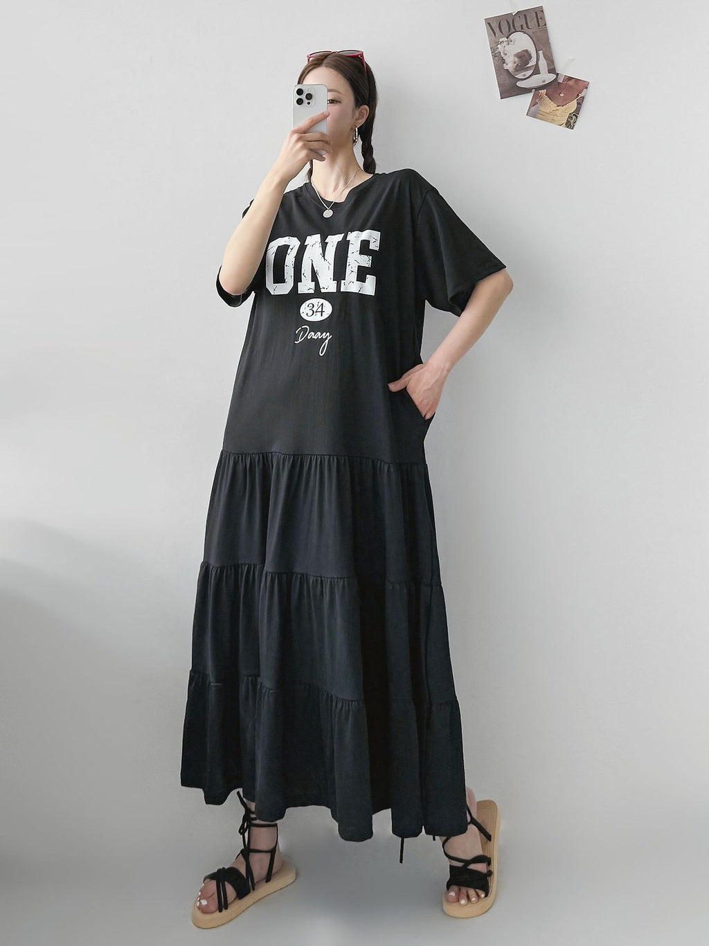 ONE 34 Days Cotton Tiered Maxi Dress - Luckyplanetusa