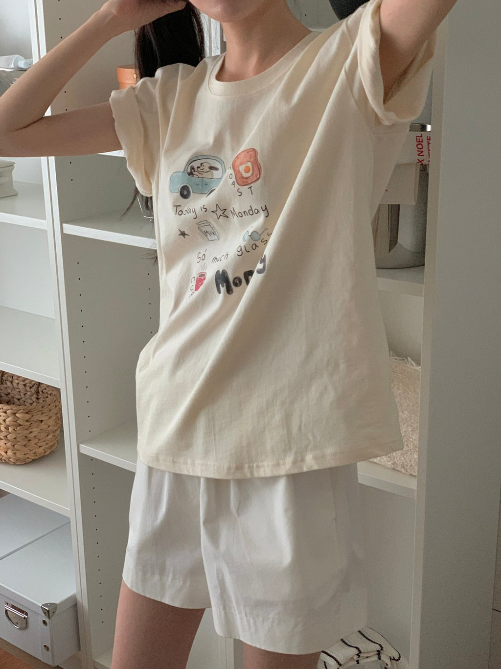 Monday Mood Graphic Cotton Tee - Luckyplanetusa