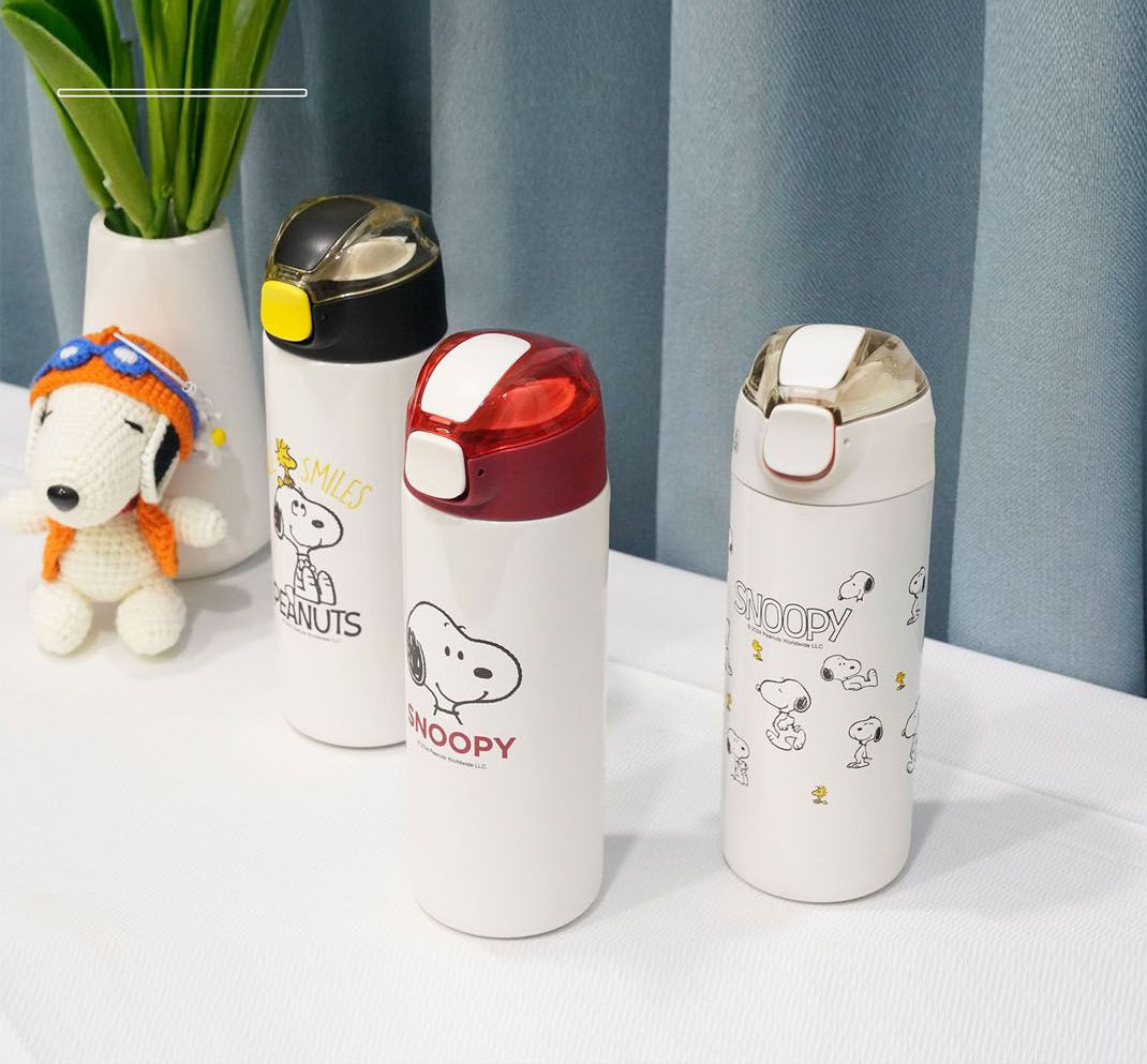 SNOOPY One-Touch Stainless Steel Vacuum Bottle (500ml)