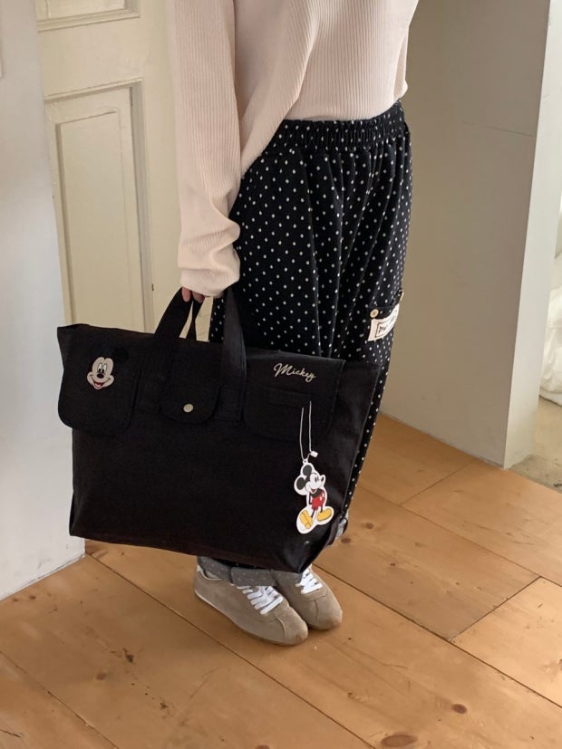 Mickey Big Canvas Tote Bag (Official Disney Licensed) - Luckyplanetusa