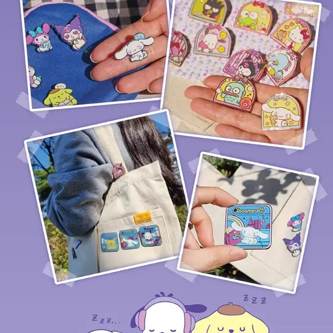 Sanrio Character pins Badge Random Egg Box-24Pcs Limited