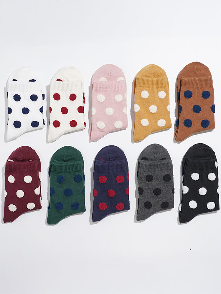 Mongle Mini Polka Dot Fashion Socks-Made in Korea