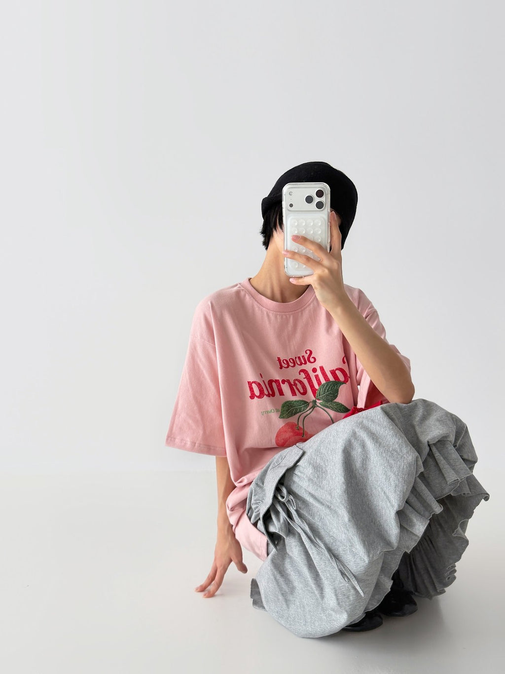 Retro Cherry Oversized Cotton Tee