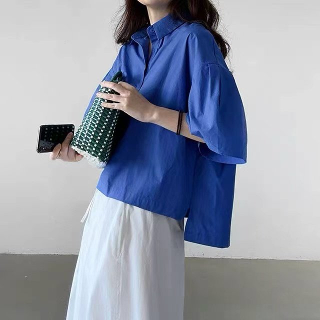 Breeze Volume Sleeve Cotton Shirt - Luckyplanetusa